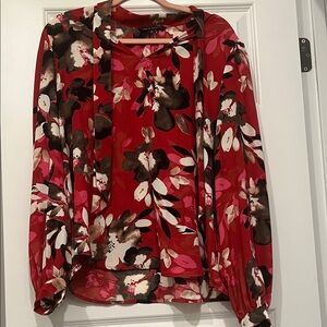 Zac & Rachel Red Floral Blouse